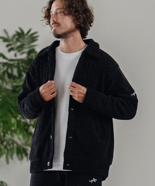 CALL&RESPONSE（コールアンドレスポンス）の「mj10889-中綿ニットジャケット（その他アウター・メンズ・ブラウン/ブラック・2/4）」の4枚目の写真