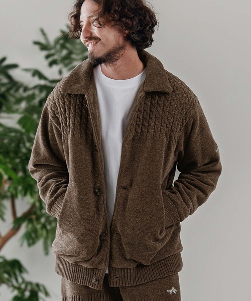 CALL&RESPONSE（コールアンドレスポンス）の「mj10889-中綿ニットジャケット（その他アウター・メンズ・ブラウン/ブラック・2/4）」の8枚目の写真