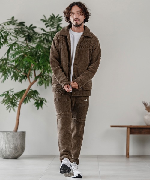 CALL&RESPONSE（コールアンドレスポンス）の「mj10889-中綿ニットジャケット（その他アウター・メンズ・ブラウン/ブラック・2/4）」の9枚目の写真