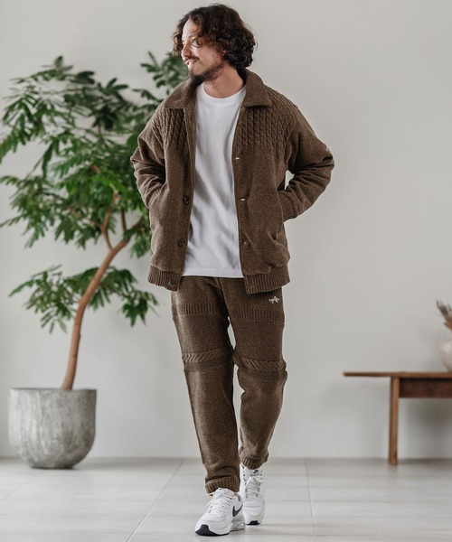 CALL&RESPONSE（コールアンドレスポンス）の「mj10889-中綿ニットジャケット（その他アウター・メンズ・ブラウン/ブラック・2/4）」の11枚目の写真