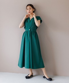 【chaco】フレンチスリーブクラシックドレス/結婚式/パーティー/お呼ばれ