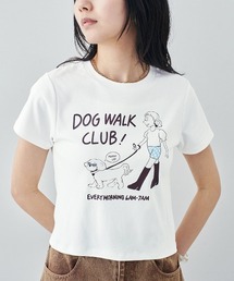 BRAND NEW MIX STYLE イラストレータートムさんのイラストを使った 大人のクロップドTシャツ〈ホワイト〉