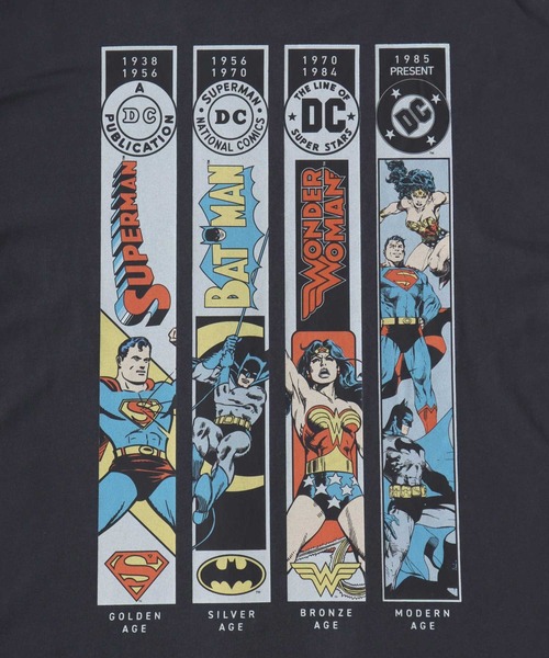 DC Comics(ディーシーコミックス)の「2026SS SUPERMAN/スーパーマン BATMAN/バットマン WONDER WOMAN/ワンダーウーマン アメコミ バックプリント ロンT 長袖 ロングスリーブTシャツ レディース メンズ(Tシャツ/カットソー・メンズ・スミクロ/ブラック系その他・LL/L/M)」の11枚目の写真