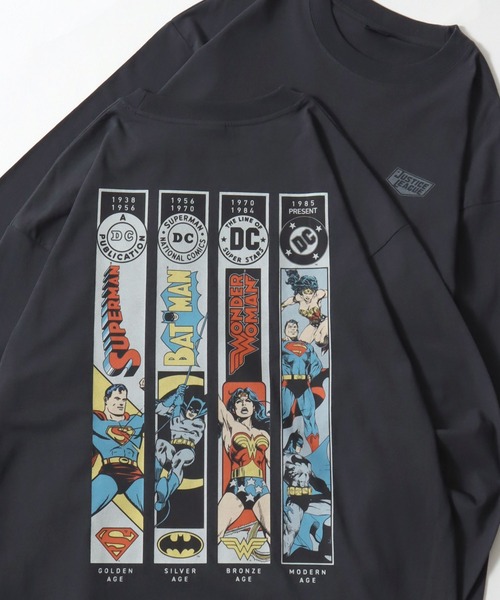 DC Comics(ディーシーコミックス)の「2026SS SUPERMAN/スーパーマン BATMAN/バットマン WONDER WOMAN/ワンダーウーマン アメコミ バックプリント ロンT 長袖 ロングスリーブTシャツ レディース メンズ(Tシャツ/カットソー・メンズ・スミクロ/ブラック系その他・LL/L/M)」の15枚目の写真