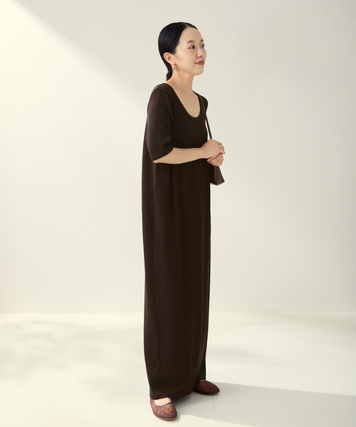 追加》Rib ハーフスリーブ ワンピース 4（ワンピース）｜Plage