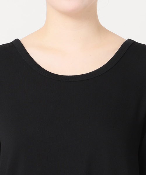 plage Rib ハーフスリーブ ワンピース　38 ブラック　プラージュ プラージュ Plage 《追加予約》Rib ハーフスリーブ ワンピース 4