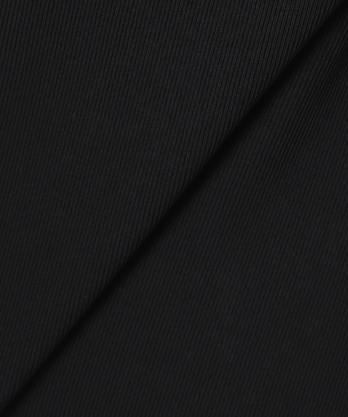 Rib ハーフスリーブ ワンピース　ブラック 追加》Rib ハーフスリーブ ワンピース 4（ワンピース）｜Plage