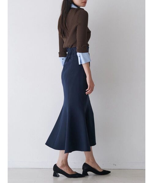 TONAL（トーナル）の「シャツドッキング2WAYリブニット（ニット/セーター・レディース・ブラウン/グレー/ブラック・MEDIUM）」の11枚目の写真