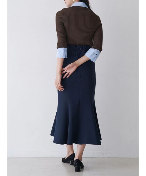 TONAL（トーナル）の「シャツドッキング2WAYリブニット（ニット/セーター・レディース・ブラウン/グレー/ブラック・MEDIUM）」の12枚目の写真