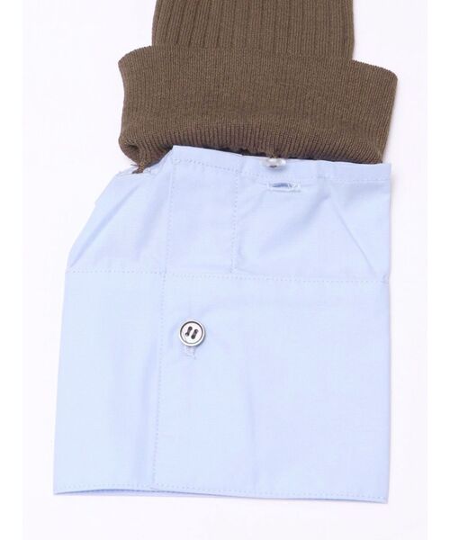 TONAL（トーナル）の「シャツドッキング2WAYリブニット（ニット/セーター・レディース・ブラウン/グレー/ブラック・MEDIUM）」の21枚目の写真