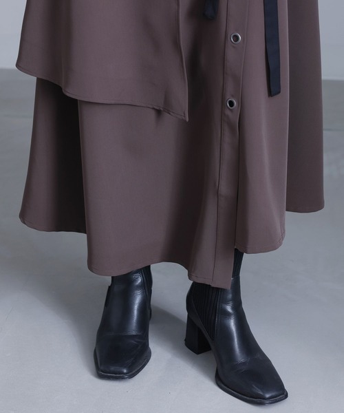 kOhAKU（コハク）の「『ハトメレースアップスカート』（スカート・レディース・モカ/ブラック・2/1）」の18枚目の写真