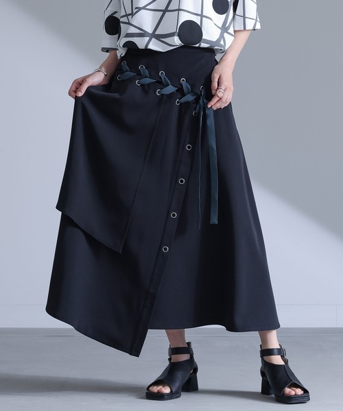 kOhAKU（コハク）の「『ハトメレースアップスカート』（スカート・レディース・モカ/ブラック・2/1）」の21枚目の写真