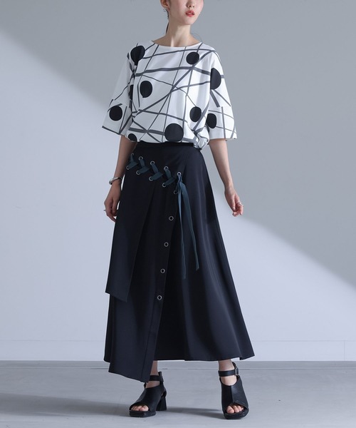 kOhAKU（コハク）の「『ハトメレースアップスカート』（スカート・レディース・モカ/ブラック・2/1）」の22枚目の写真