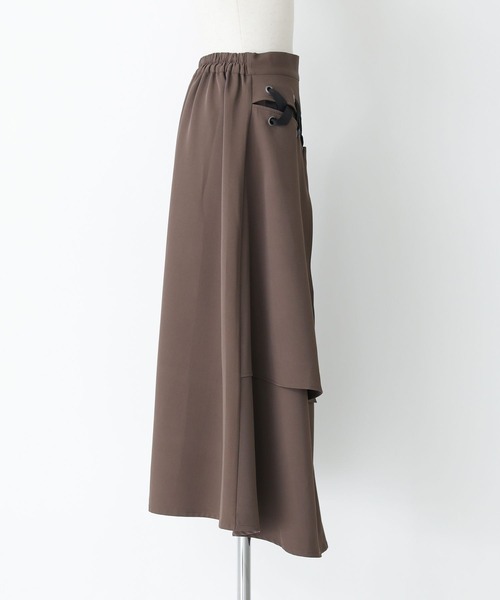 kOhAKU（コハク）の「『ハトメレースアップスカート』（スカート・レディース・モカ/ブラック・2/1）」の14枚目の写真