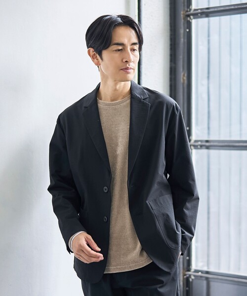 coen（コーエン）の「ハイカーテックテーラードジャケット【防シワ/ストレッチ/撥水/ウォッシャブル】（テーラードジャケット・メンズ・ブラック/ダークブラウン/ダークグレー・S/M/L/XL）」の17枚目の写真