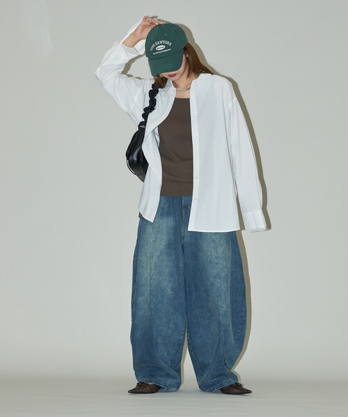 PUBLUX(パブリュクス)の「PUBLUX/パブリュクス オーガンジー ドッキング ボイルシャツ 限定展開(シャツ/ブラウス・レディース・オフホワイト/チャコールグレー・フリ-)」の19枚目の写真