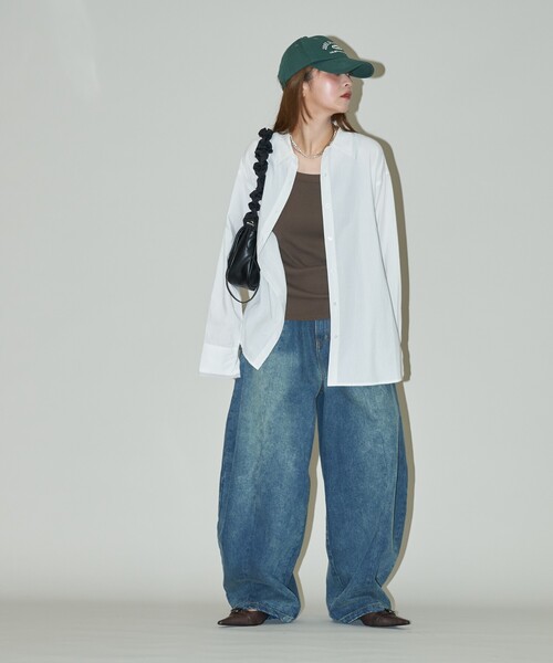 PUBLUX(パブリュクス)の「PUBLUX/パブリュクス オーガンジー ドッキング ボイルシャツ 限定展開(シャツ/ブラウス・レディース・オフホワイト/チャコールグレー・フリ-)」の22枚目の写真