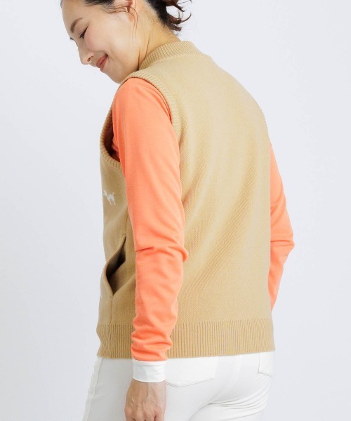 プードル柄発熱ニットベスト（ベスト）｜Picone CLUB（ピッコーネ