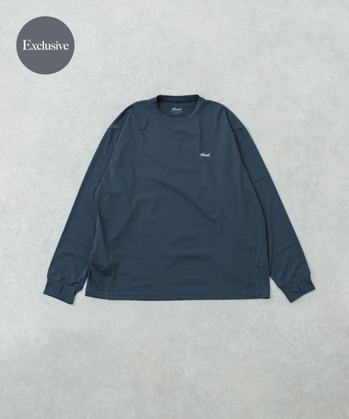 NANGA（ナンガ）の「『別注』NANGA×URBAN RESEARCH RASH GUARD LONG-SLEEVE（Tシャツ/カットソー・メンズ・ブラック/チャコールグレー・LARGE/MEDIUM）」の2枚目の写真