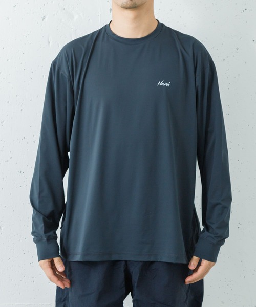 NANGA（ナンガ）の「『別注』NANGA×URBAN RESEARCH RASH GUARD LONG-SLEEVE（Tシャツ/カットソー・メンズ・ブラック/チャコールグレー・LARGE/MEDIUM）」の6枚目の写真