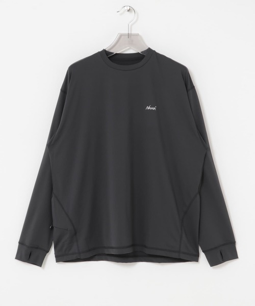 NANGA（ナンガ）の「『別注』NANGA×URBAN RESEARCH RASH GUARD LONG-SLEEVE（Tシャツ/カットソー・メンズ・ブラック/チャコールグレー・LARGE/MEDIUM）」の7枚目の写真
