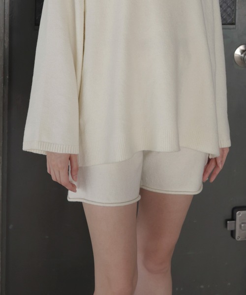 セットアップアイテム】ホック付きポロニット＆ショートニットパンツ