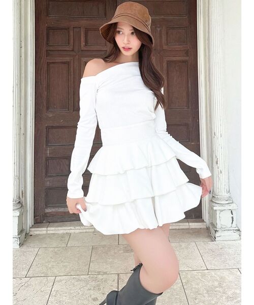 RESEXXY（リゼクシー）の「ワンショルネックTシャツ（Tシャツ/カットソー・レディース・ブラック/ホワイト/ピンク・FREE）」の20枚目の写真