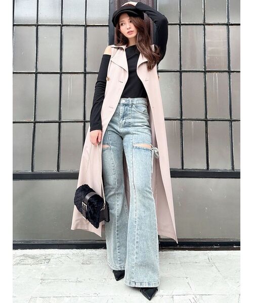 RESEXXY（リゼクシー）の「ワンショルネックTシャツ（Tシャツ/カットソー・レディース・ブラック/ホワイト/ピンク・FREE）」の9枚目の写真