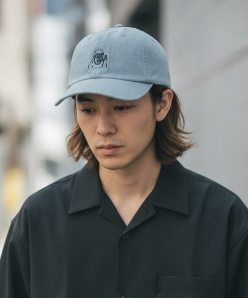 THRASHER(スラッシャー)の「Reggie emb DAD CAP/刺繍 DADキャップ ローキャップ カーブドバイザー ストリート Y2K 古着系 ユニセックス 帽子(キャップ・メンズ・ホワイト/ブラウン/ライトインディゴブルー/ブラック系その他・FREE)」の4枚目の写真