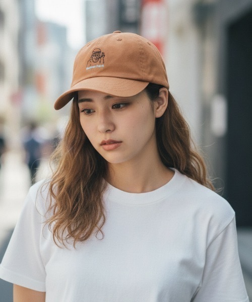 THRASHER(スラッシャー)の「Reggie emb DAD CAP/刺繍 DADキャップ ローキャップ カーブドバイザー ストリート Y2K 古着系 ユニセックス 帽子(キャップ・メンズ・ホワイト/ブラウン/ライトインディゴブルー/ブラック系その他・FREE)」の3枚目の写真