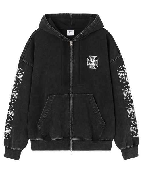 OY/オーワイ』CROSS FADE WASHED HOODIE ZIP UP/クロスフェード