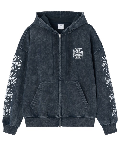 OY/オーワイ』CROSS FADE WASHED HOODIE ZIP UP/クロスフェード