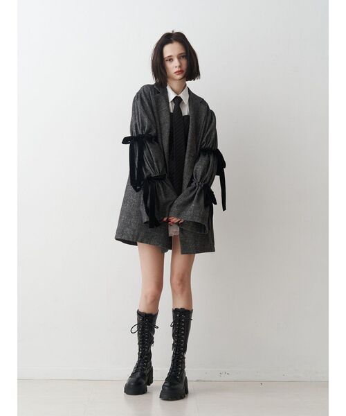 jouetie リボンコート ジュエティ jouetie BIGリボンジャケットコート （ブラック