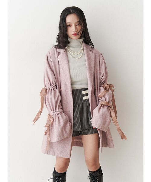 スリーブリボンジャケットコート（テーラードジャケット）｜jouetie