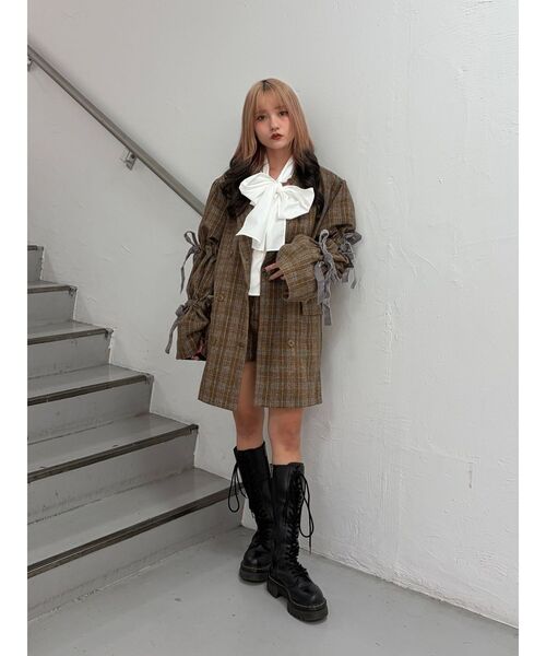 スリーブリボンジャケットコート（テーラードジャケット）｜jouetie