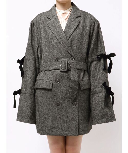 スリーブリボンジャケットコート（テーラードジャケット）｜jouetie