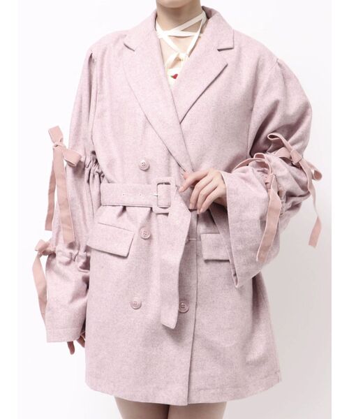 セール】スリーブリボンジャケットコート（テーラードジャケット