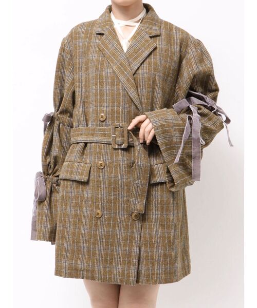 jouetie スリーブリボンジャケットコート セール】スリーブリボンジャケットコート（テーラードジャケット