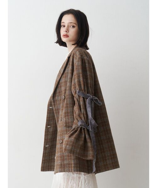 スリーブリボンジャケットコート（テーラードジャケット）｜jouetie