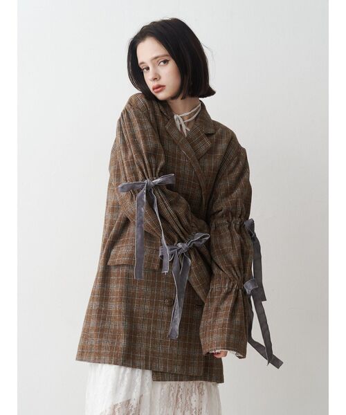 スリーブリボンジャケットコート（テーラードジャケット）｜jouetie