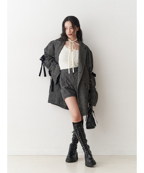 スリーブリボンジャケットコート（テーラードジャケット）｜jouetie