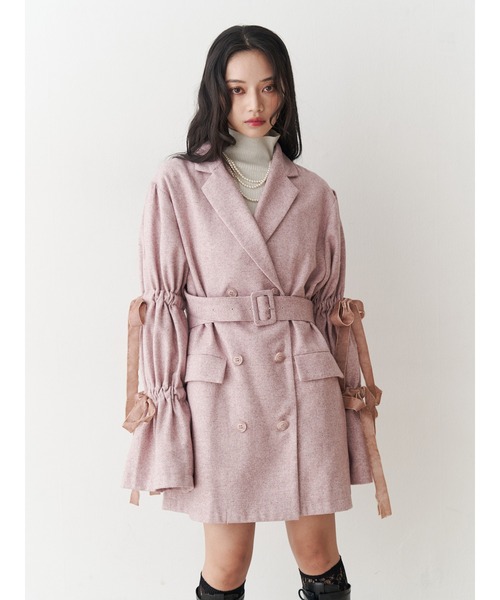 スリーブリボンジャケットコート（テーラードジャケット）｜jouetie