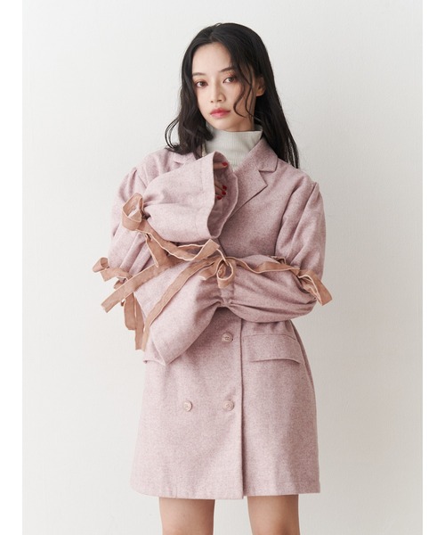 スリーブリボンジャケットコート（テーラードジャケット）｜jouetie