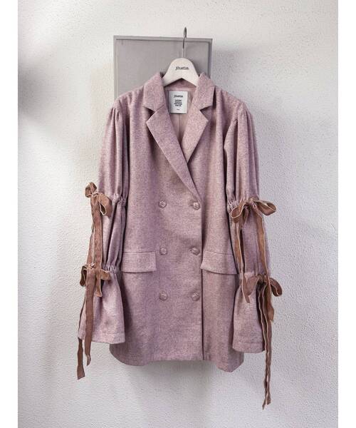 スリーブリボンジャケットコート（テーラードジャケット）｜jouetie