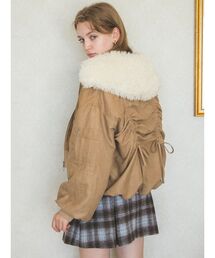 CALNAMUR | ファーカラーバルーンブルゾン(ブルゾン)