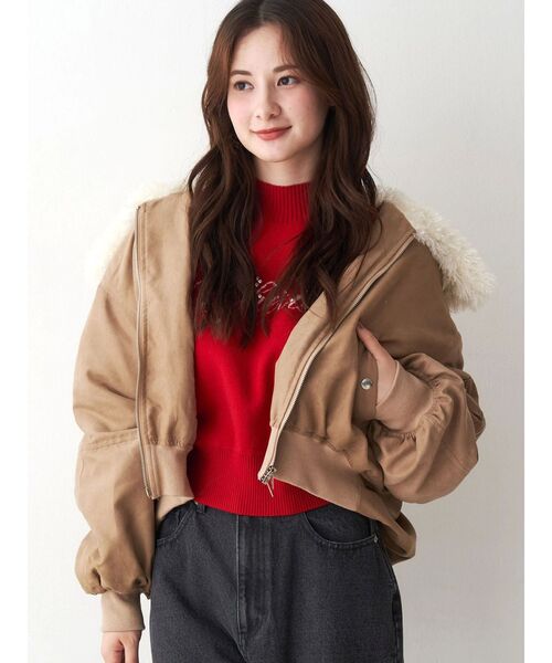 CALNAMUR(カルナムール)の「ファーカラーバルーンブルゾン(ブルゾン・レディース・ベージュ/ブラック/カーキ・FREE)」の21枚目の写真