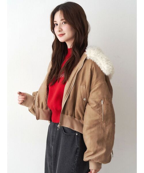 CALNAMUR(カルナムール)の「ファーカラーバルーンブルゾン(ブルゾン・レディース・ベージュ/ブラック/カーキ・FREE)」の22枚目の写真