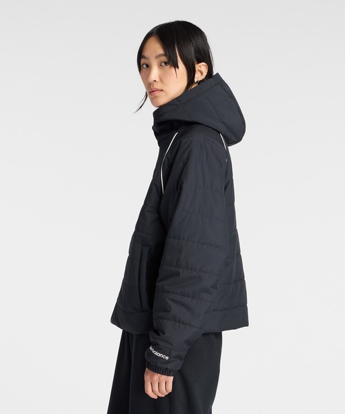 NEW BALANCE（ニューバランス）の「パデッドショートレングスジャケット（ブルゾン・レディース・ブラック/オフホワイト・SMALL/MEDIUM/LARGE/X-LARGE）」の8枚目の写真