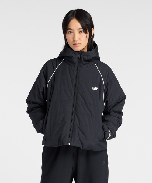 NEW BALANCE（ニューバランス）の「パデッドショートレングスジャケット（ブルゾン・レディース・ブラック/オフホワイト・SMALL/MEDIUM/LARGE/X-LARGE）」の17枚目の写真