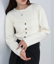 Bab（バブ）の「ビスチェライクニットトップス（Tシャツ/カットソー・レディース）」